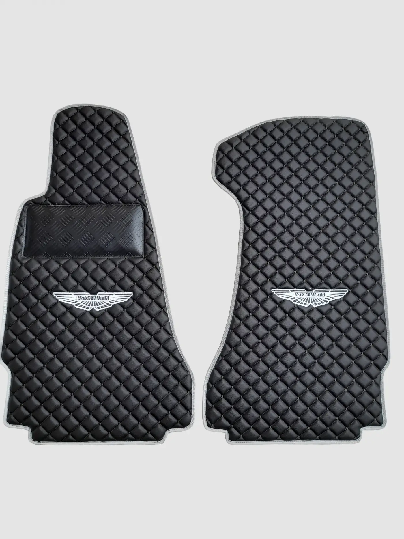 Aston Martin Custom Premium Floor Mats - Gray / Black 