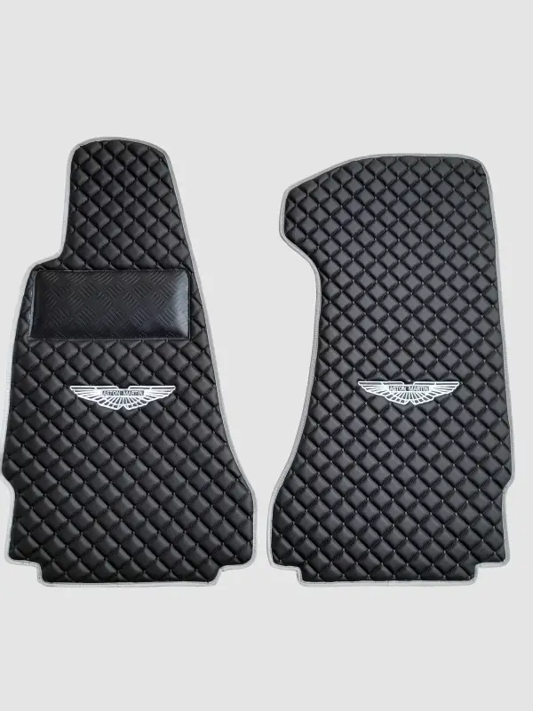 Aston Martin Custom Premium Floor Mats - Gray / Black 