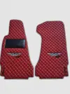 Aston Martin Custom Premium Floor Mats - Gray / Red 