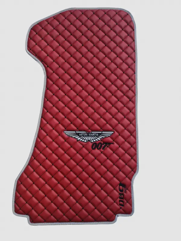Aston Martin Custom Premium Floor Mats - Gray / Red 