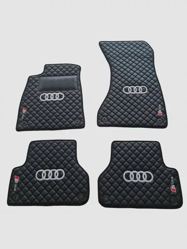 Audi S Line Custom Premium Floor Mats - Black / Black