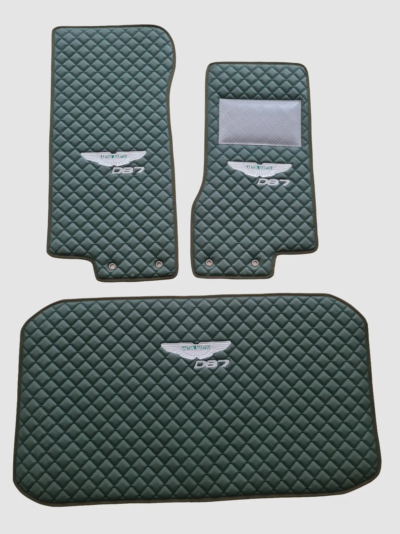 Aston Martin Custom Premium Floor Mats - Black / Green 