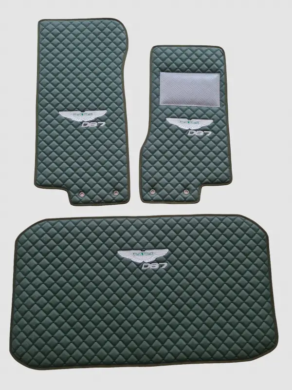 Aston Martin Custom Premium Floor Mats - Black / Green 