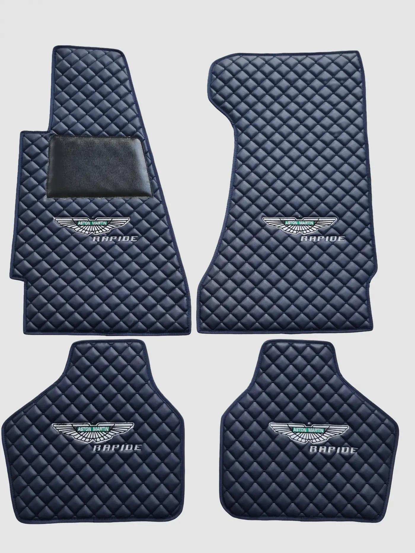 Aston Martin Custom Premium Floor Mats - Navy Blue  / Navy Blue 