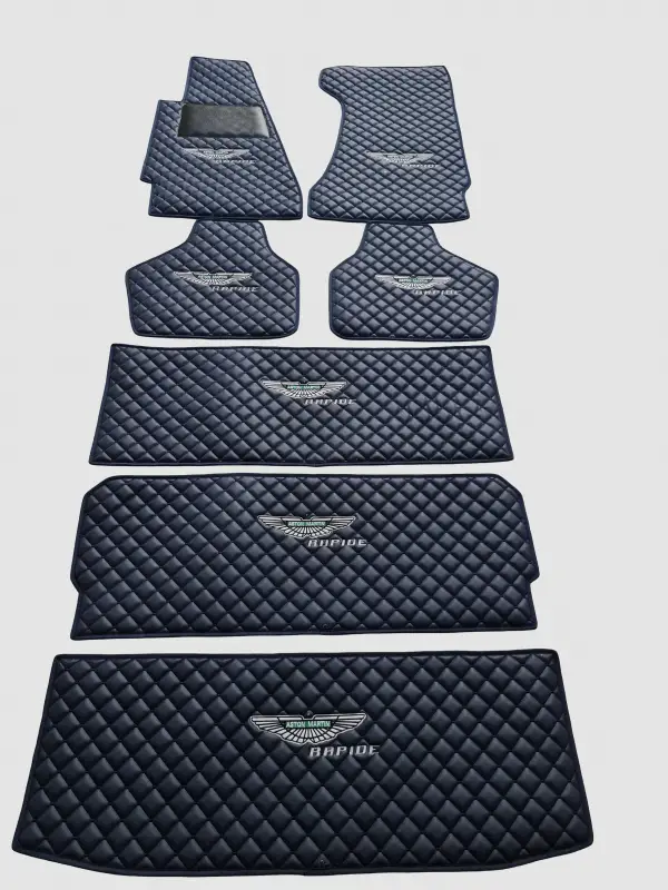 Aston Martin Custom Premium Floor Mats - Navy Blue  / Navy Blue 