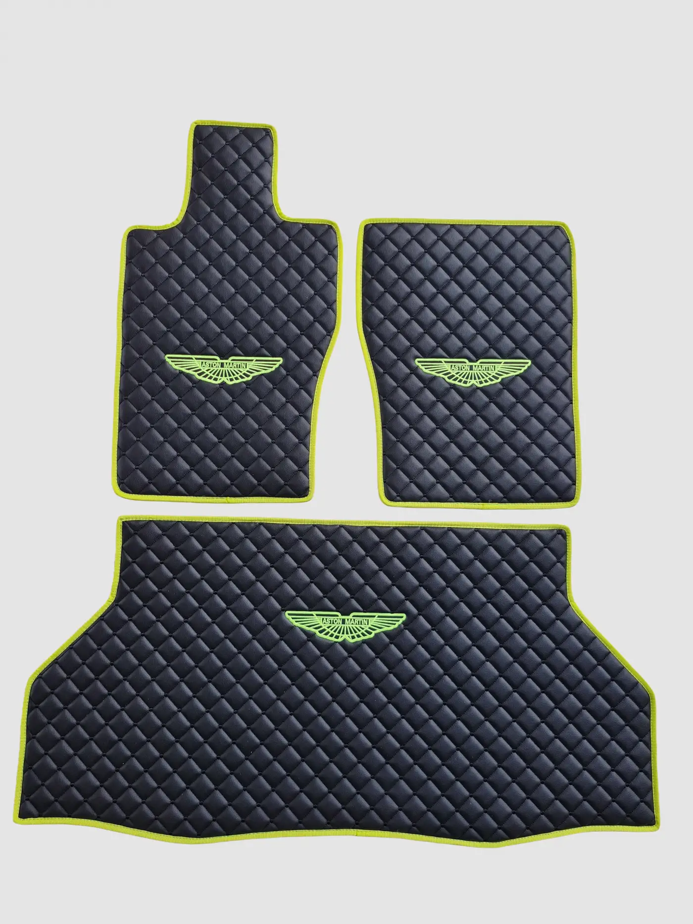 Aston Martin Custom Premium Floor Mats - Light Green / Black 