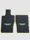 Aston Martin Custom Premium Floor Mats - Light Green / Black 