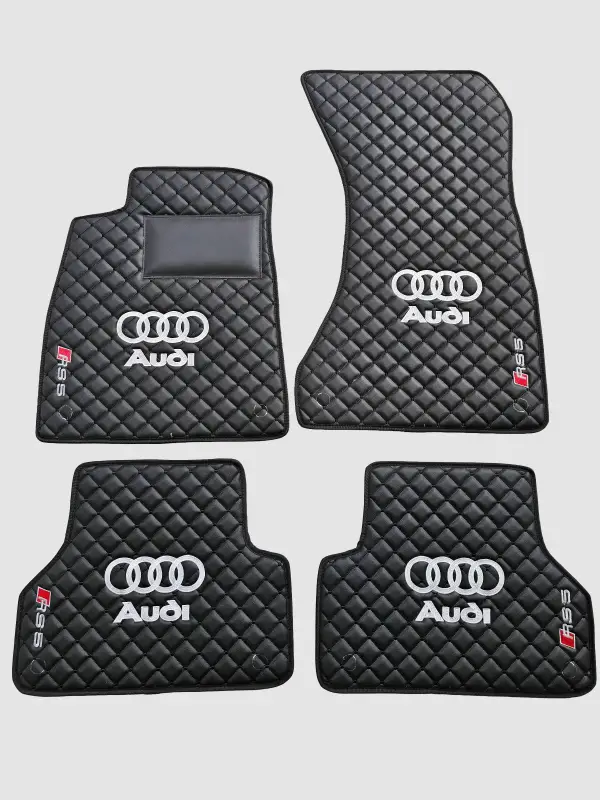 Audi RS5 Custom Premium Floor Mats - Black / Black