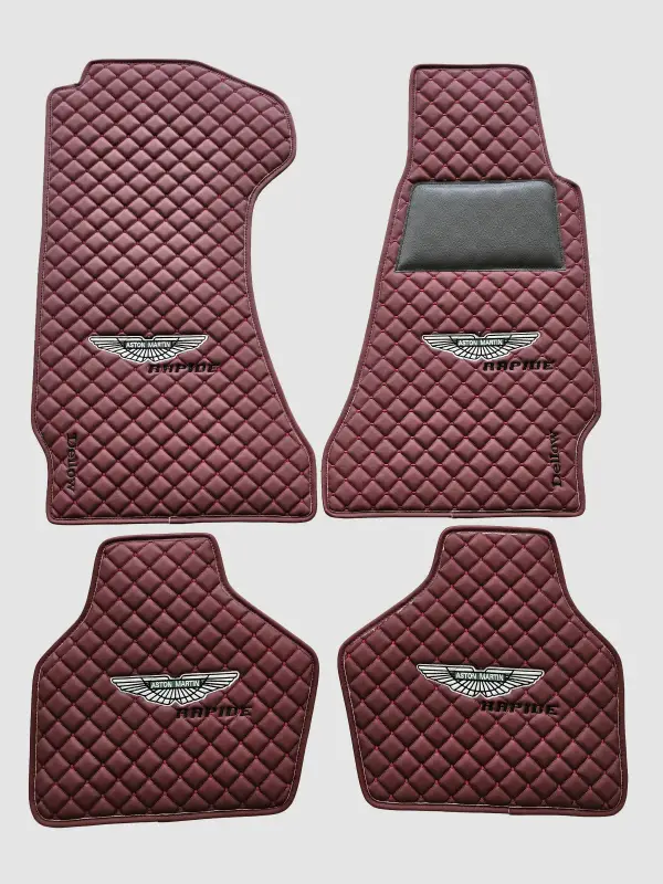 Aston Martin Custom Premium Floor Mats - Burgundy / Burgundy 