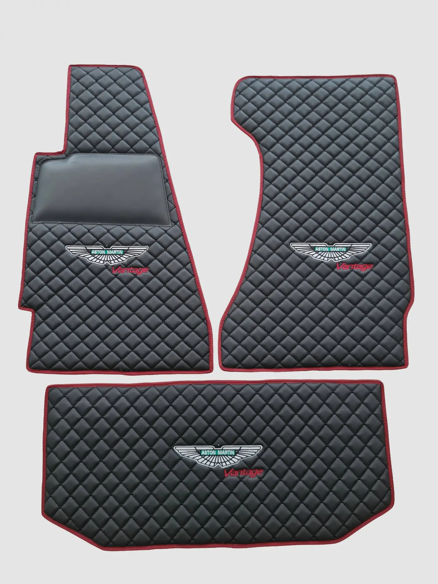 Aston Martin Custom Premium Floor Mats - Red / Black