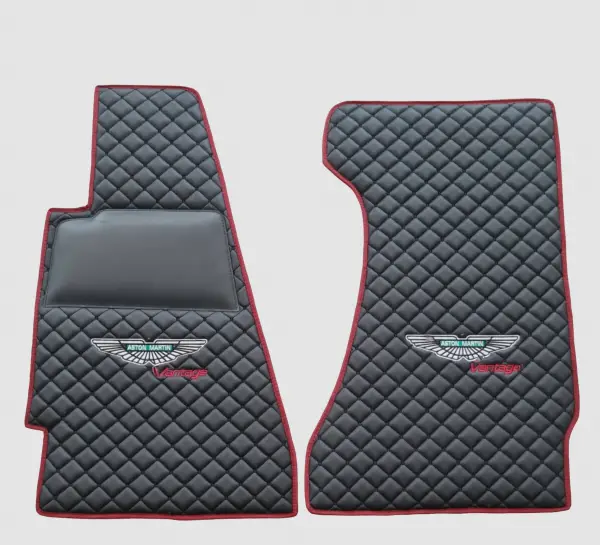 Aston Martin Custom Premium Floor Mats - Red / Black