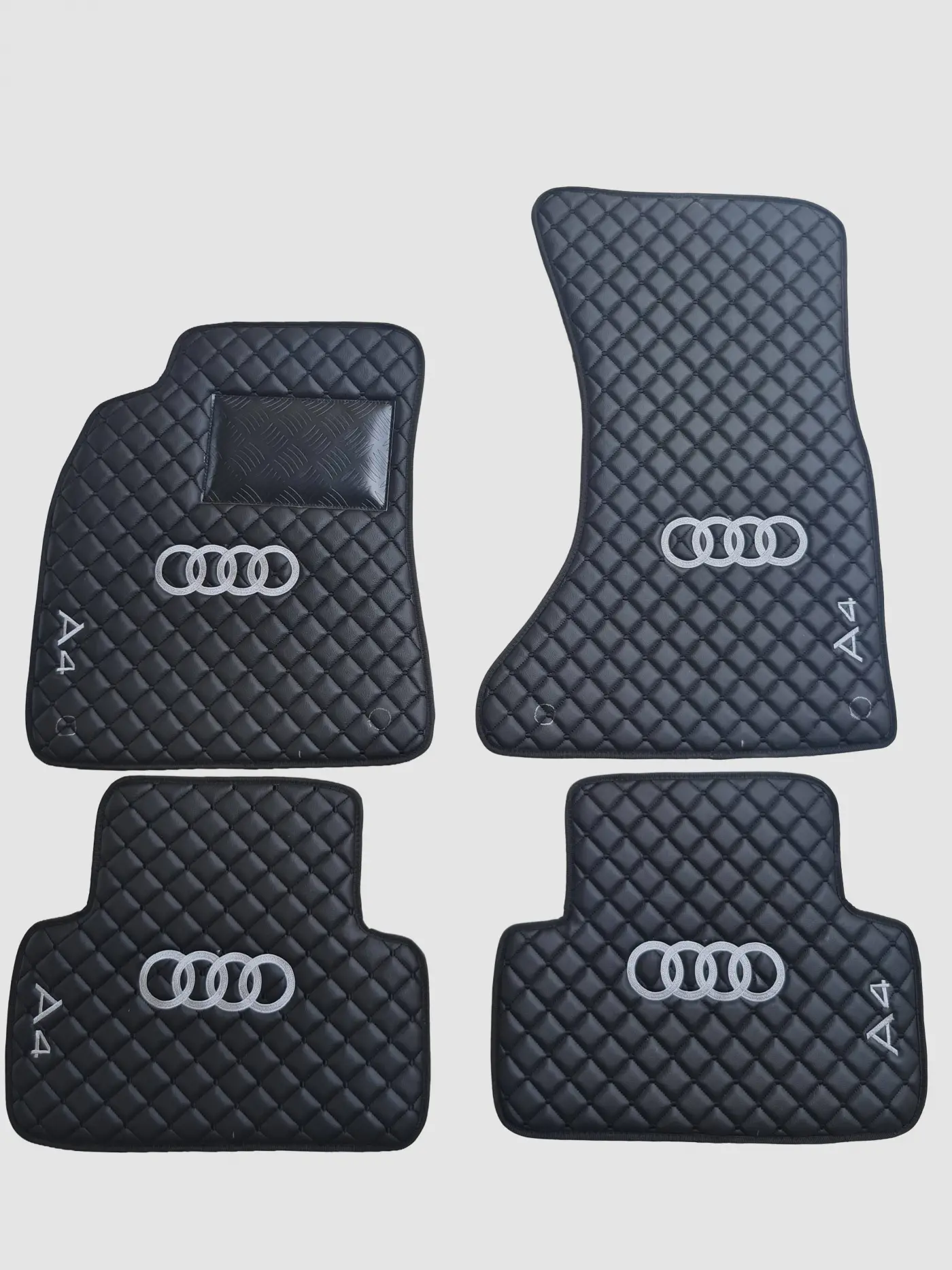 Audi A4 Custom Premium Floor Mats - Black / Black