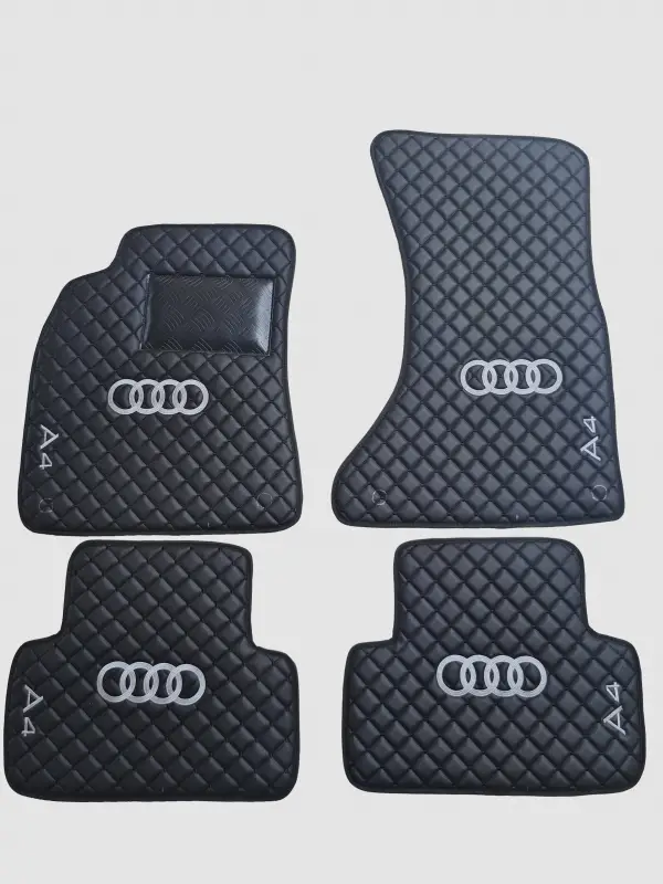 Audi A4 Custom Premium Floor Mats - Black / Black
